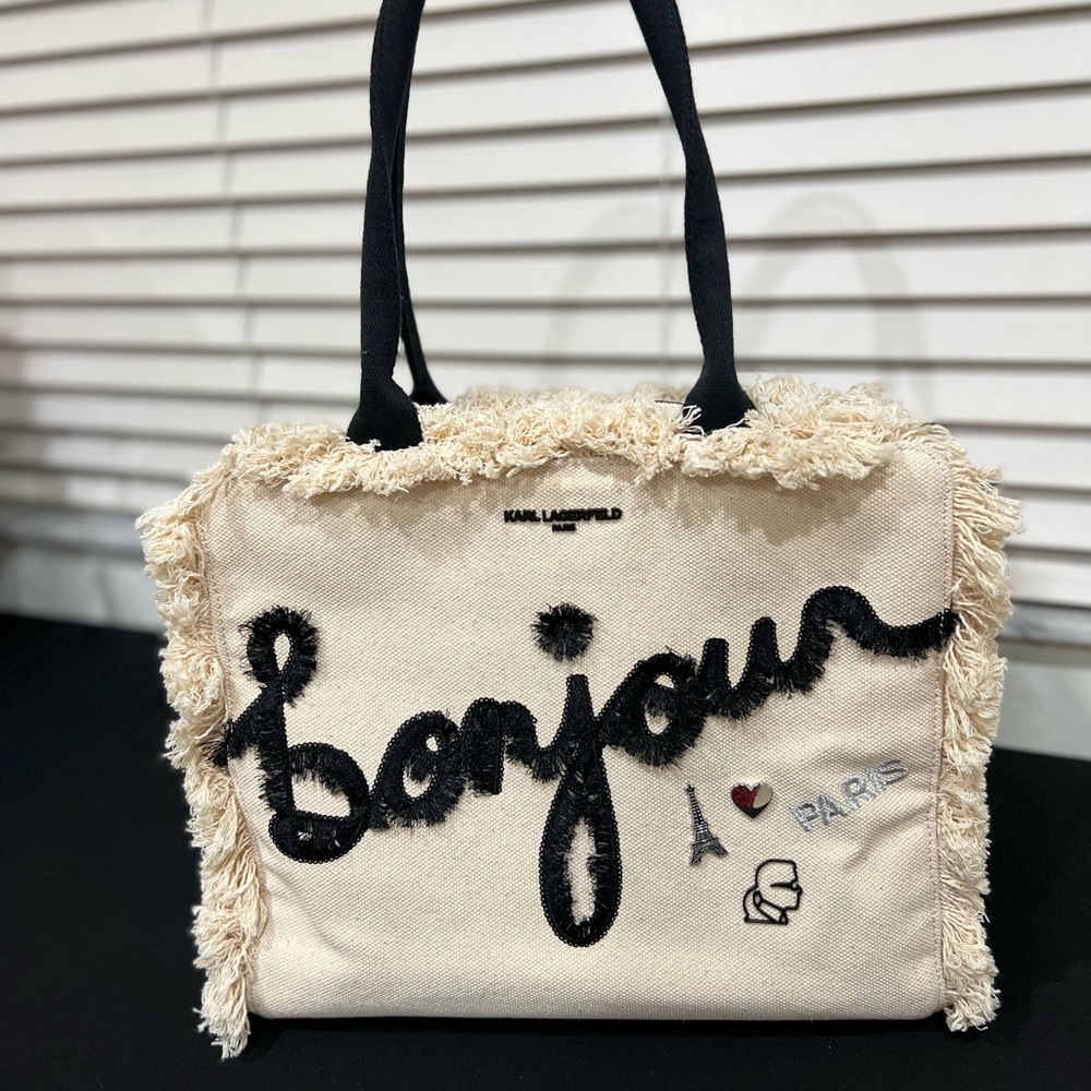 Karl Lagerfeld Bonjour Tote Bag